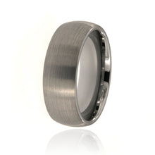 8mm Heavy Tungsten Carbide Brushed Finish Men's Band - FREE Personalization