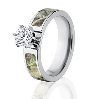 Realtree AP Green Camo Rings w/ 1 CTW 14k Setting, Made To Order
