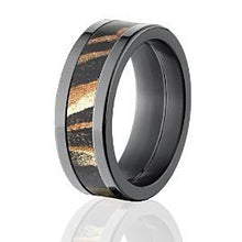 Shadow Grass Black Zirconium Rings, Licensed Mossy Oak Camo