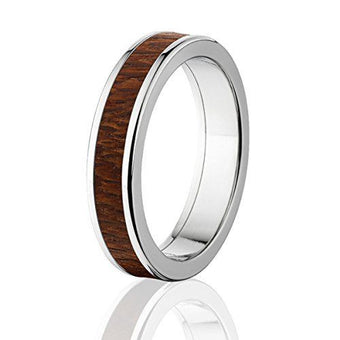 Leopard Wood Titanium  Rings,  Hard Wood Wedding Band