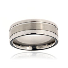 8mm Heavy Tungsten Carbide Ring With Premium Two Tone Finish Free Personalization