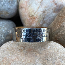 Personalized Duck Band With Whiskey Barrel Sleeve - USA Made Custom Wedding Bands & Rings