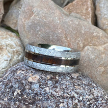 9mm Wide Gibeon Meteorite Wedding Band Custom Mens Meteorite Ring