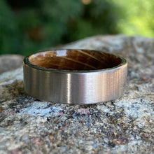 Titanium Rings Custom Whiskey Barrel Rings Mens Ring Unique Wedding Bands