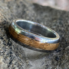 Mens Whiskey Barrel Wedding Ring, Custom Made 6mm Wide Ring Wedding Band