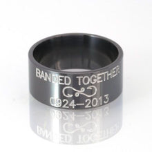 10mm Fish Hook Infinity Duck Band - Black Zirconium Wedding Bands