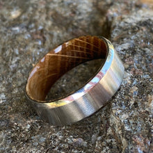 Mens Ring Custom Men's Wedding Band Cobalt Ring Whiskey Barrel Sleeve Wedding Ring