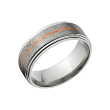 8mm Titanium Men's Wedding Band - Copper Rings