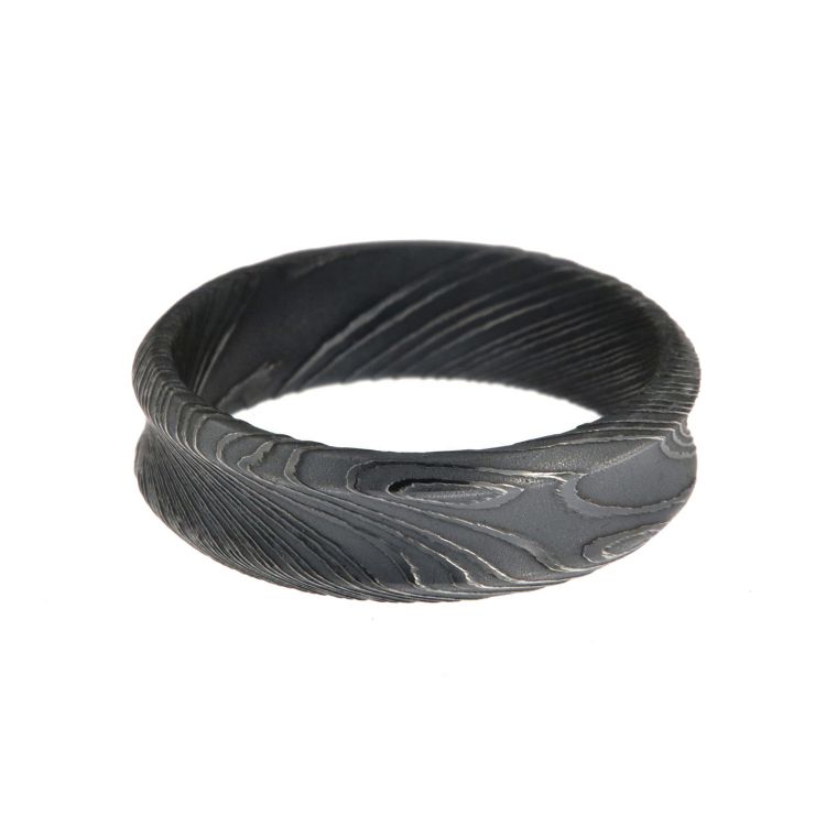Damascus Steel Wedding Bands American Made Damascus Steel Rings For Men
