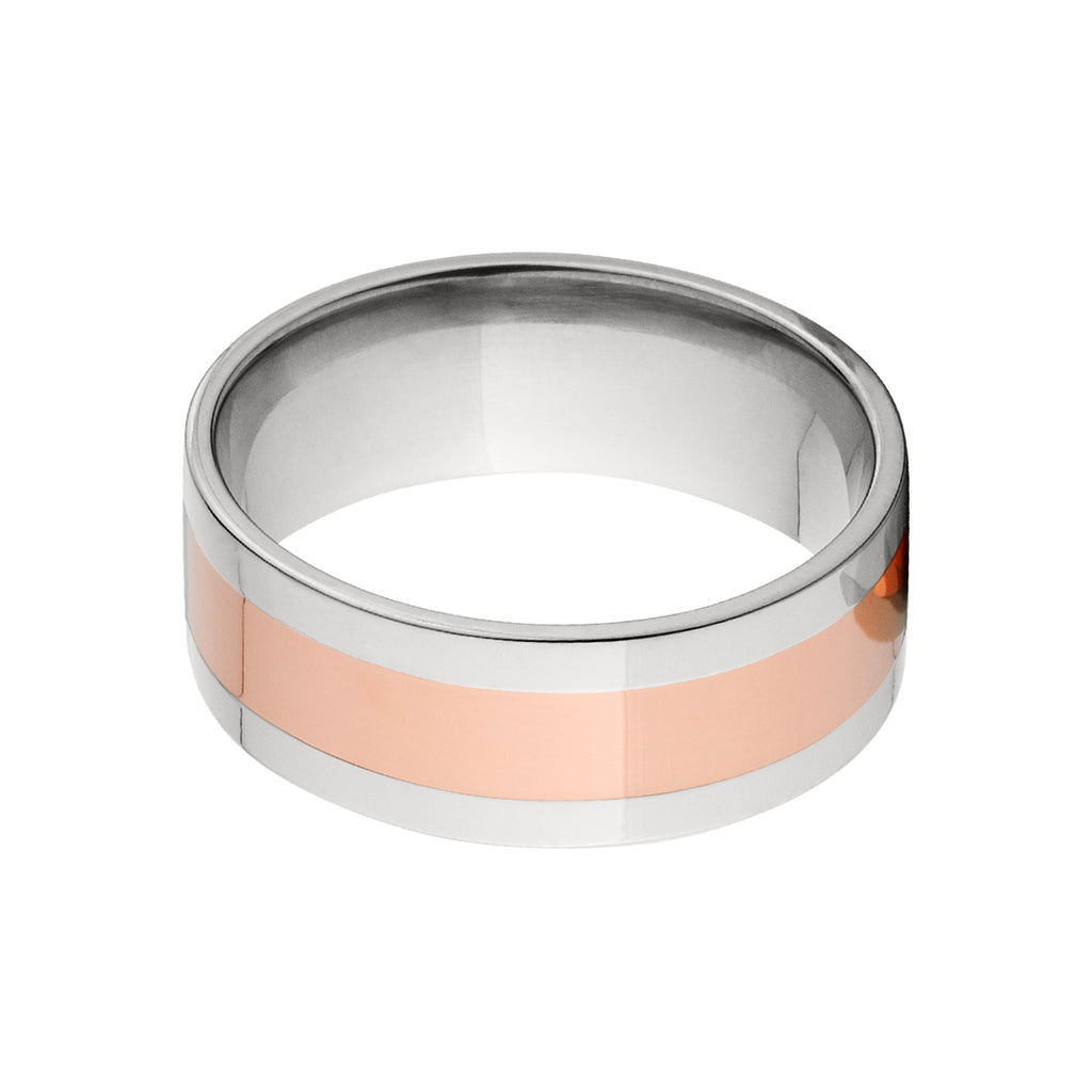 8mm Copper Ring - Titanium Wedding Rings