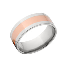 8mm Copper Ring - Titanium Wedding Rings