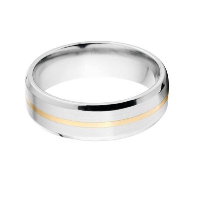 Cobalt  Gold Ring, Cobalt Wedding Band, USA Made Mens Wedding Band