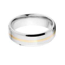 Cobalt  Gold Ring, Cobalt Wedding Band, USA Made Mens Wedding Band