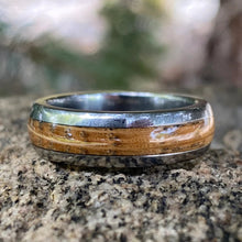 Mens Whiskey Barrel Wedding Ring, Custom Made 6mm Wide Ring Wedding Band