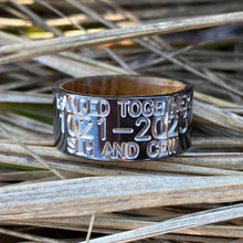 Duck Band Black Wedding Bands USA Made Personalize Whiskey Barrel Rings USA Made