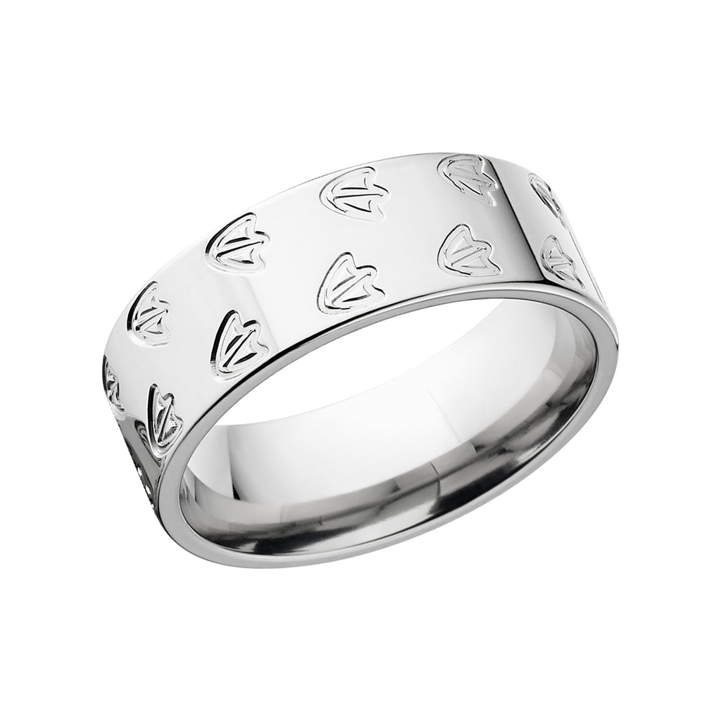 Duck Track Rings, Outdoor Titanium Ring, Animal Tracks Wedding Band