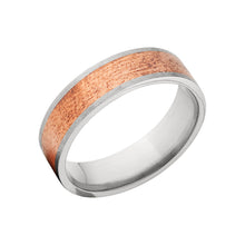 6mm Titanium Ring with Copper Inlay - Men's Wedding Rings