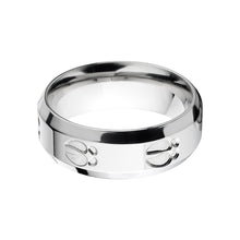 Deer Track Wedding Bands, Titanium Track Rings