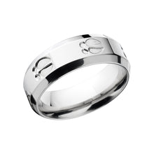 Deer Track Wedding Bands, Titanium Track Rings