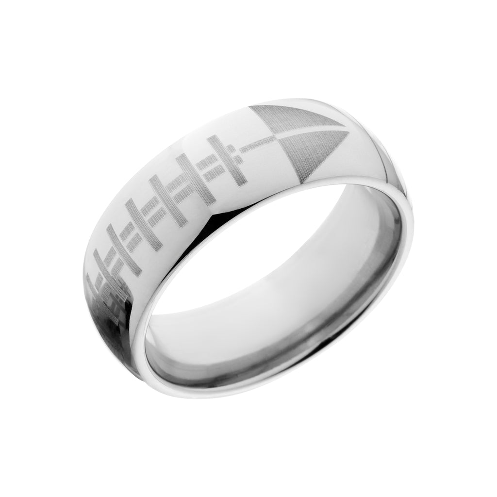 Titanium Football Ring - Men's Wedding Bands