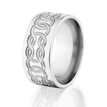 Carved Men's Celtic Rings: Cobalt Chrome Band