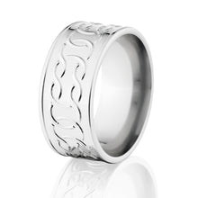 Carved Cobalt Wedding Rings: Men's Celtic Ring