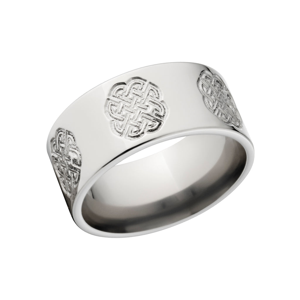 Carved Celic Wedding Rings, Titanium Celtic Rings