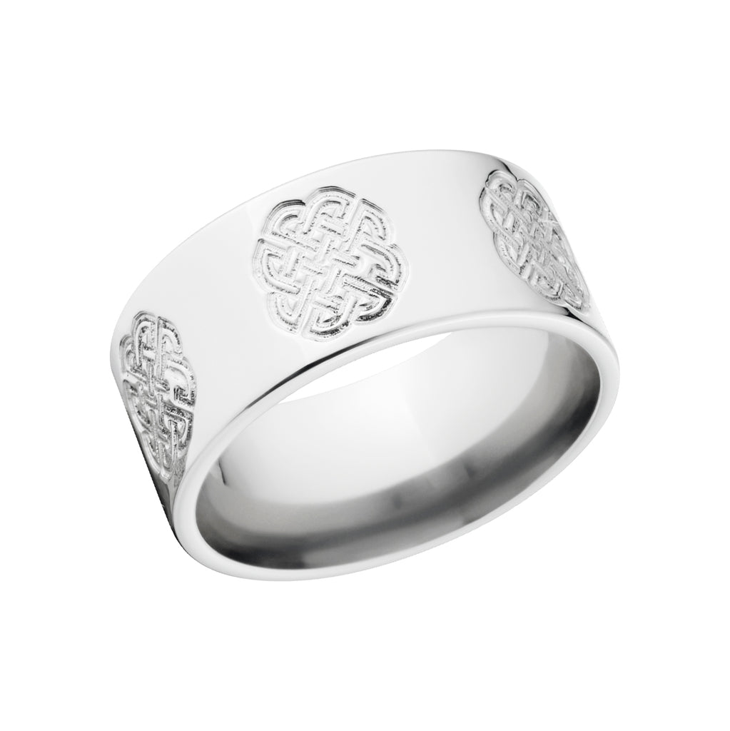 Custom Carved Celtic Rings, Cobalt Wedding Band