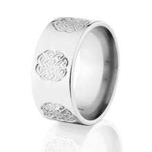 Custom Carved Celtic Rings, Cobalt Wedding Band