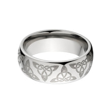 Lasered Celtic Wedding Rings: Celtic Titanium Ring