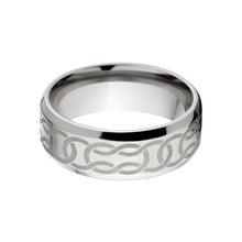 Celtic Titanium Wedding Rings:  8mm Titanium Band