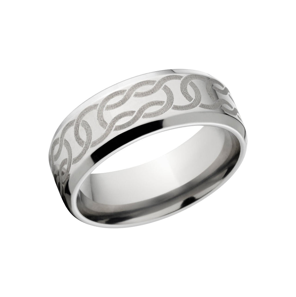 Celtic Titanium Wedding Rings:  8mm Titanium Band