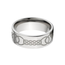 Comfort Fit Celtic Wedding Rings, Titanium Ring
