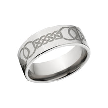 Comfort Fit Celtic Wedding Rings, Titanium Ring