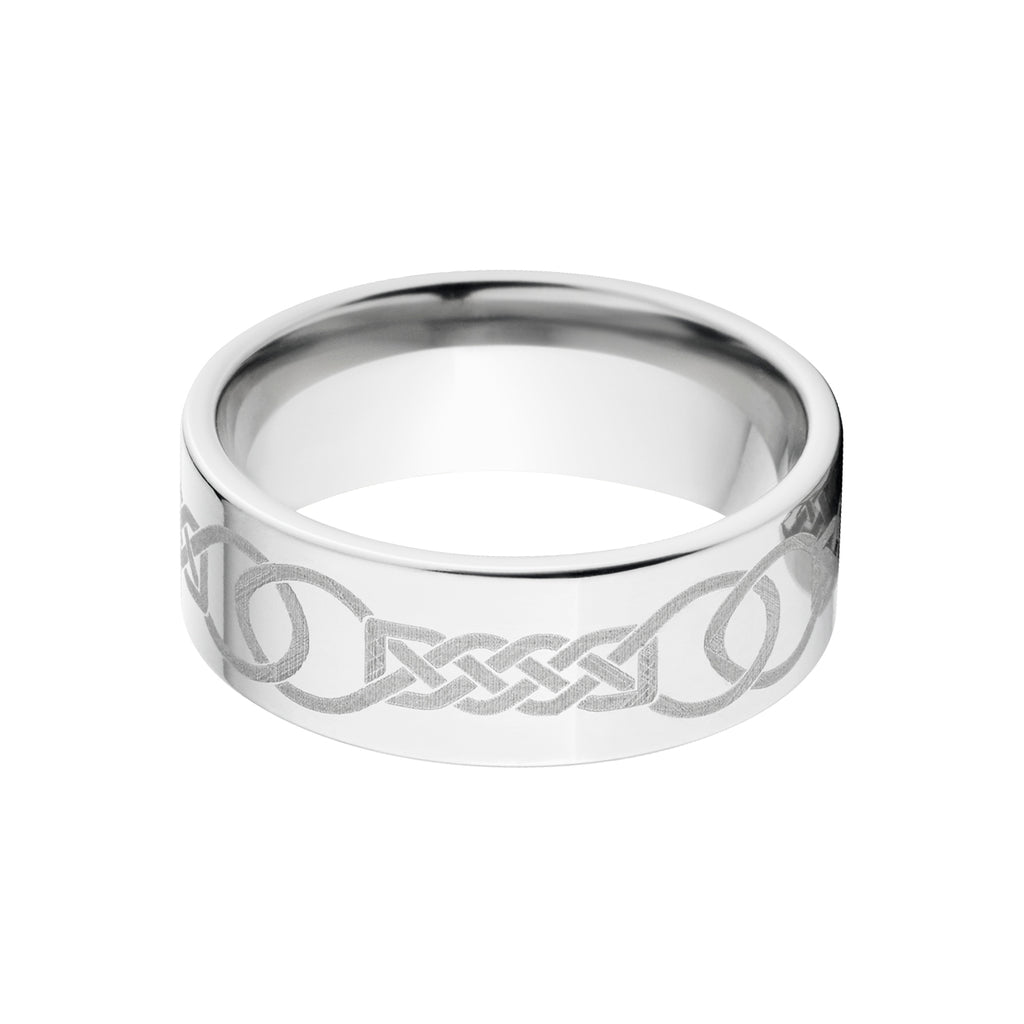 Etched Celtic Rings: Celtic Cobalt Wedding Band