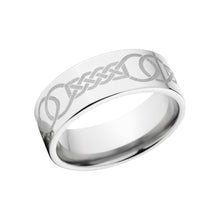 Etched Celtic Rings: Celtic Cobalt Wedding Band