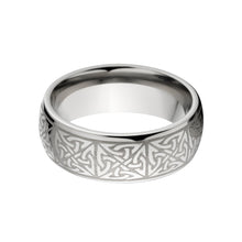 Etched Celtic Wedding Rings: Titanium Celtic Band