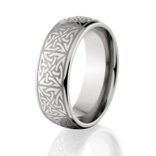 Etched Celtic Wedding Rings: Titanium Celtic Band