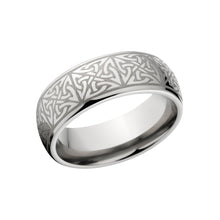 Etched Celtic Wedding Rings: Titanium Celtic Band