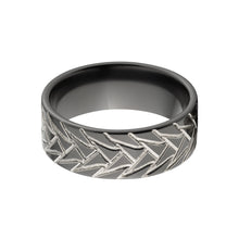 Black Zirconium Tire Band - Men's Rings