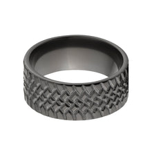 Black Zirconium Tire Ring- Men's Wedding Bands