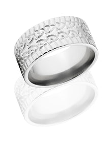 Cobalt Men's Wedding Ring - Tire Tread Band