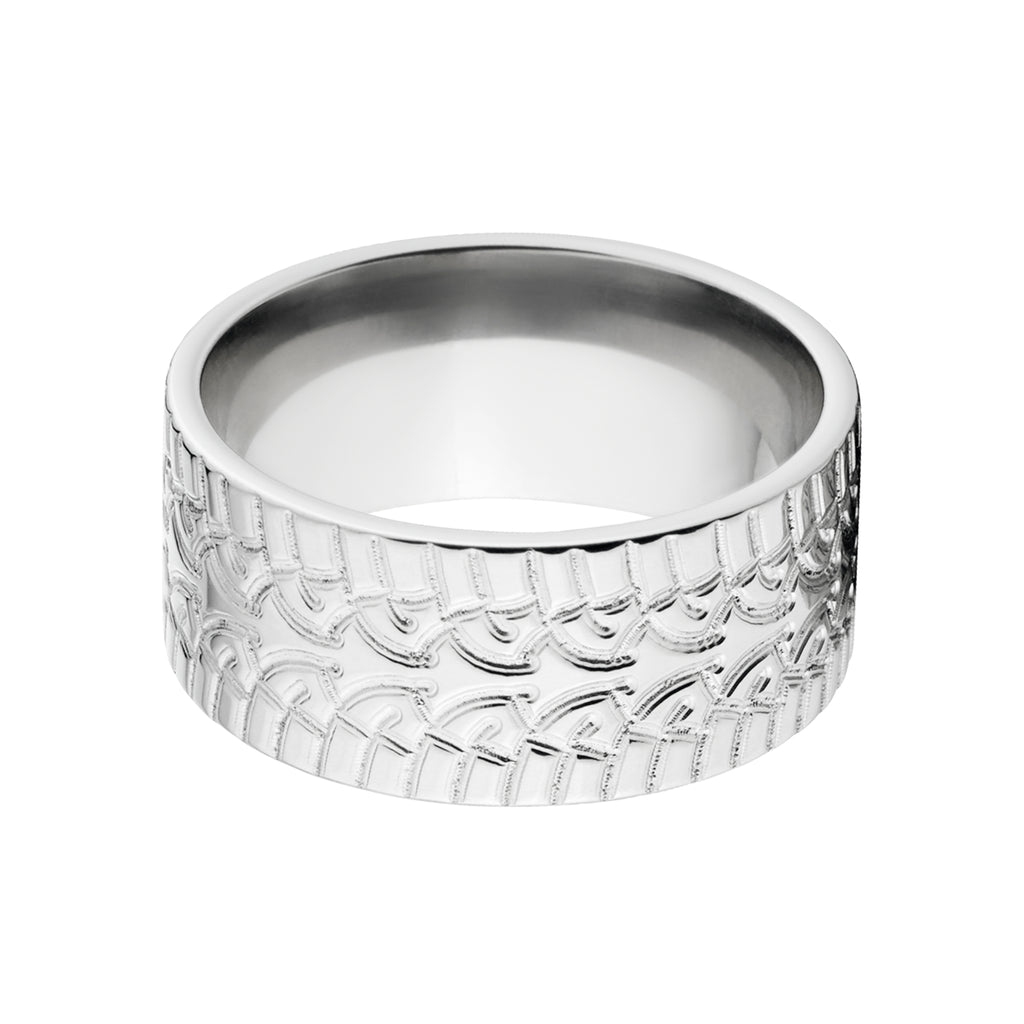 Cobalt Men's Wedding Ring - Tire Tread Band