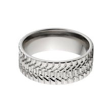 Titanium Tire Tread Band - Men's Rings