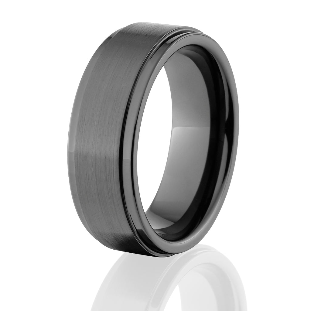 Men's Black Ceramic Ring - Men's Wedding Bands