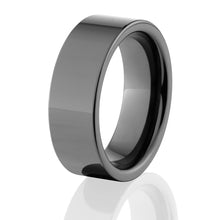 Polished Black Ceramic Wedding Ring - Men's Bands
