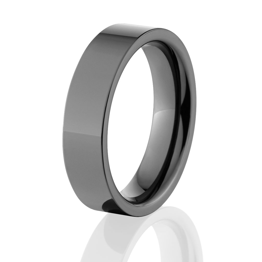 6mm Black Ceramic Ring - Men's Wedding Bands