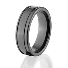 7mm Ceramic Ring - Black Men's Wedding Bands