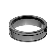 7mm Ceramic Ring - Black Men's Wedding Bands