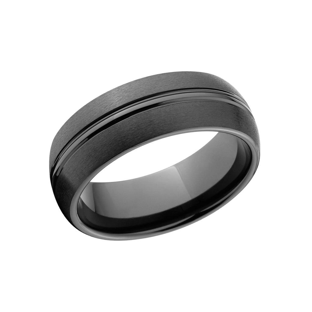 Black Ceramic Wedding Bands - Men's Rings